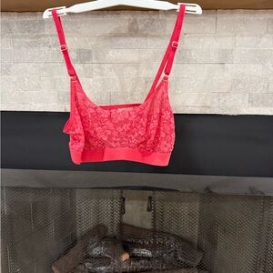 Lace Bralette in hot pink